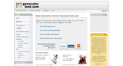 Desktop Screenshot of generatorland.com